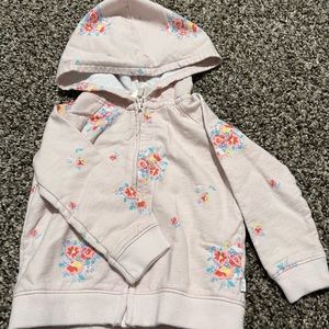 Baby b’gosh 12 month lightweight floral zip up-like new